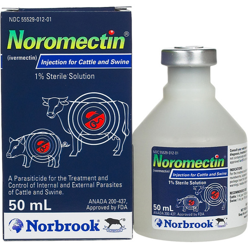 Norbrook Pharmaceuticals 001-11076 Noromectin 1% Injection 50-ML