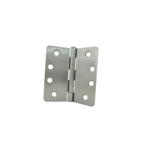 4" x 4" 1/4 Radius Full Mortise Residential Plain Bearing Template Hinge # 033528 Satin Chrome Finish