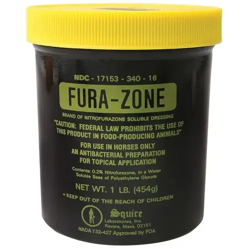 Fura-Zone 001-1111323 Nitrofurazone Ointment, Gel, 16 oz Bright Yellow