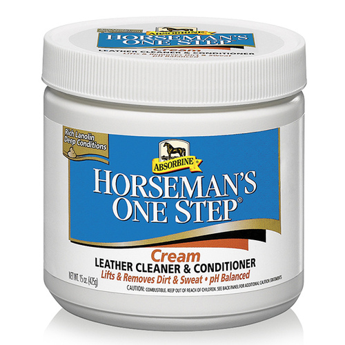 HORSEMAN ONE STEP CREAM LEATHER CLEANER AND CONDITIONER - 15 OZ