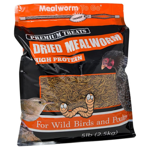 UniPet USA, LLC 22703524 Mealworm To Go Ziplock Pack - 5 lbs.