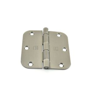 3-1/2" x 3-1/2" 5/8 Radius Full Mortise Residential Plain Bearing Hinge # 030859 Antique Nickel Finish