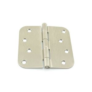 4" x 4" 5/8 Radius Full Mortise Residential Plain Bearing Hinge # 032898 Satin Nickel Finish