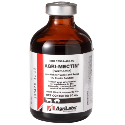 AgriLabs 22702974 Agri-Mectin Cattle/Swine Injection 50-ML