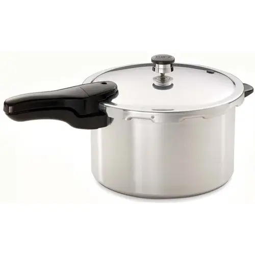 Pressure Cooker, 8 qt Capacity, 12.18 in Dia, Aluminum