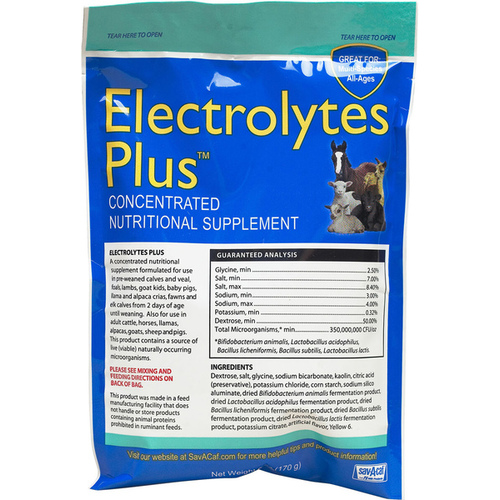 MILK PRODUCTS LLC 01-7408-0272 Sav-A-Caf Electrolytes Plus Supplement 6-OZ Packet