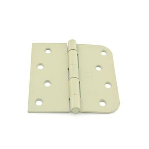 4" x 4" Square by 5/8 Radius Full Mortise Residential Weight Plain Bearing Hinge with Riveted Pin # 033658 Prime Coat Finish