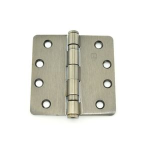 4" x 4" 5/8" Radius Full Mortise Standard Weight Ball Bearing Hinge # 009176 Antique Bronze Finish