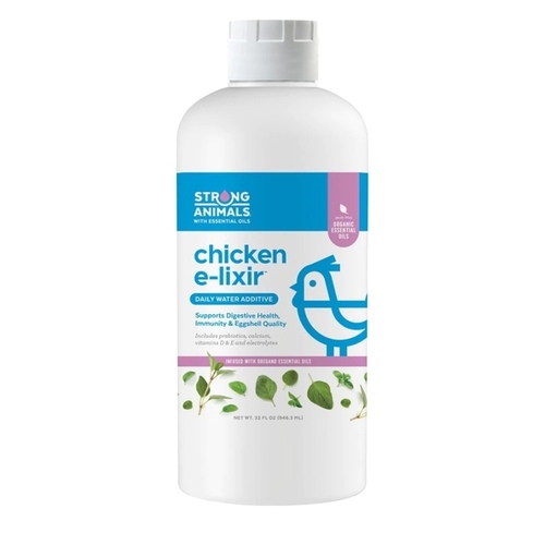 Strong Animals 4107-32 Chicken E-lixir Daily Water Additive for Chickens 32-oz