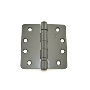 4" x 4" 5/8" Radius Full Mortise Standard Weight Ball Bearing Hinge # 009218 Dark Bronze Finish