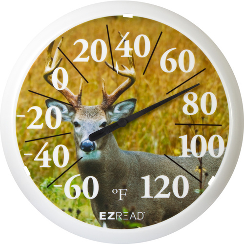 Thermometer Indoor/Outdoor Dial 13.25" Buck