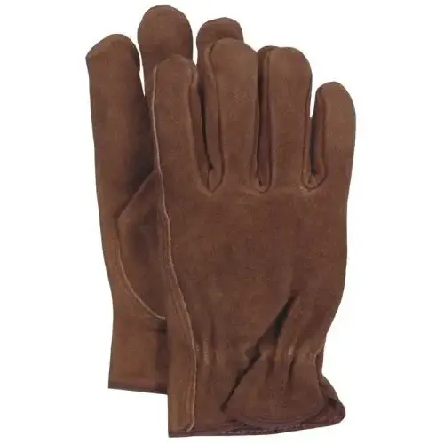 Work Gloves Men's Indoor/Outdoor Driver Brown L Brown - pack of 12