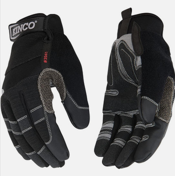 Kinco 2041-L Work Gloves General Men's Outdoor Padded Gray L Gray