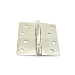 4" x 4" 1/4 Radius Full Mortise Residential Weight Ball Bearing Hinge # 034587 Satin Stainless Steel Finish