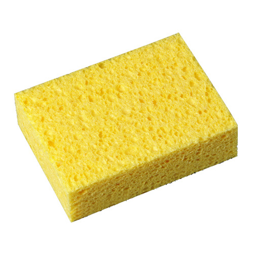 Scotch-Brite 7449 Commercial Sponge, 6 in L, 4-1/4 in W, 1.6 in Thick, Cellulose, Yellow