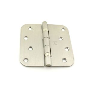 4" x 4" 5/8 Radius Full Mortise Residential Weight Ball Bearing Hinge # 034589 Satin Stainless Steel Finish