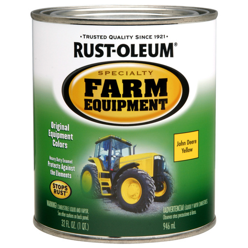 Rust-Oleum 280150 SPECIALTY 7443502 Farm Equipment Enamel, Yellow, 1 qt Can