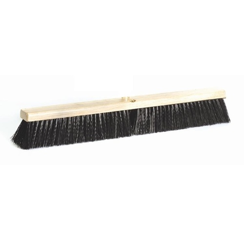 DQB 10642 Floor Sweep Black Poly Bristles 18" x 3" with Wood Block Head