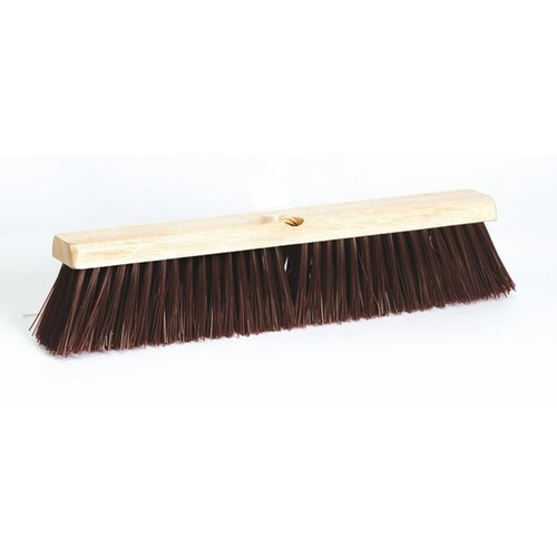 DQB 10713 Garage Sweep Maroon Poly Bristles 24" x 3.5" with Wood Block Head