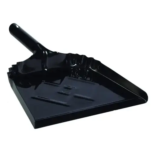 DQB 72539 Dust Pan Metal Heavy Duty Black