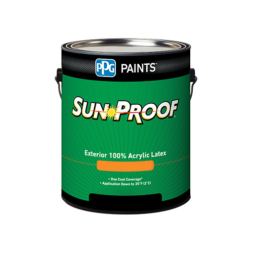 PPG Sun Proof Exterior House & Trim Latex Super White Semi-Gloss Gallon