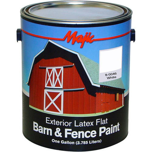 Town & Country Barn & Fence Paint, Flat Latex, White, Gallon