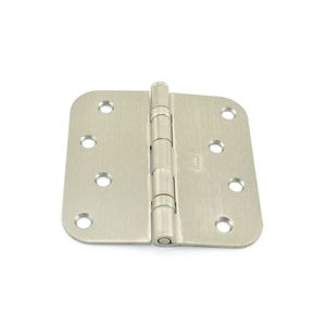 4" x 4" 5/8 Radius Full Mortise Residential Weight Ball Bearing Hinge # 034523 Satin Nickel Finish