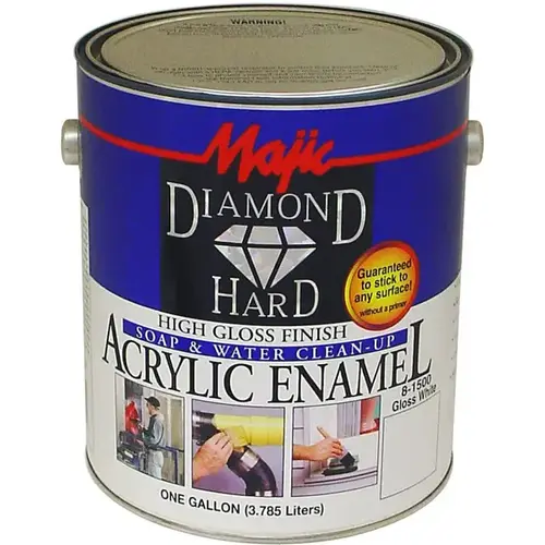 Diamondhard Anti-Rust Acrylic Paint, High Gloss White, Gallon