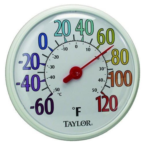 12" Color Dial Patio Thermometer Multicolored