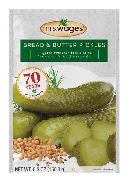 Mrs. Wages W620-J7425 Bread & Butter Pickles Quick Process Pickle Mix 5.3-oz