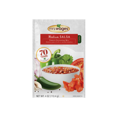 Mrs. Wages W536-J7425 Medium Salsa Tomato Seasoning Mix 4-oz