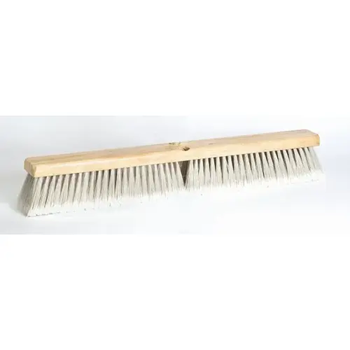 Floor Sweep Gray Synthetic Bristles 24" x 3" with Wood Block Head