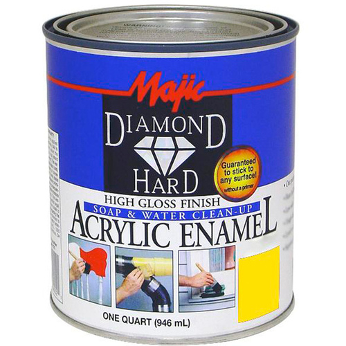 Majic Paints 2426662 Diamondhard Acrylic Enamel Qt - Safety Yellow