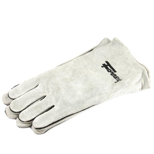 Welding Gloves, Men's, L, 13-1/2 in L, Gauntlet Cuff, Leather Palm, Gray, Wing Thumb, Leather Back