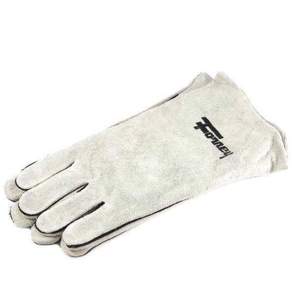 ForneyHide 55200 Welding Gloves, Men's, L, 13-1/2 in L, Gauntlet Cuff, Leather Palm, Gray, Wing Thumb, Leather Back