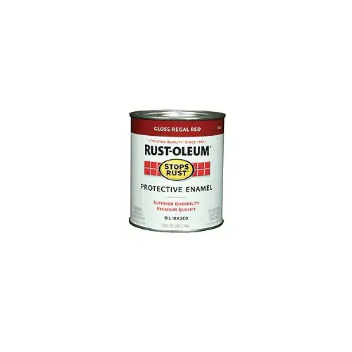 STOPS RUST Protective Enamel, Gloss, Regal Red, 1 qt Can - pack of 2