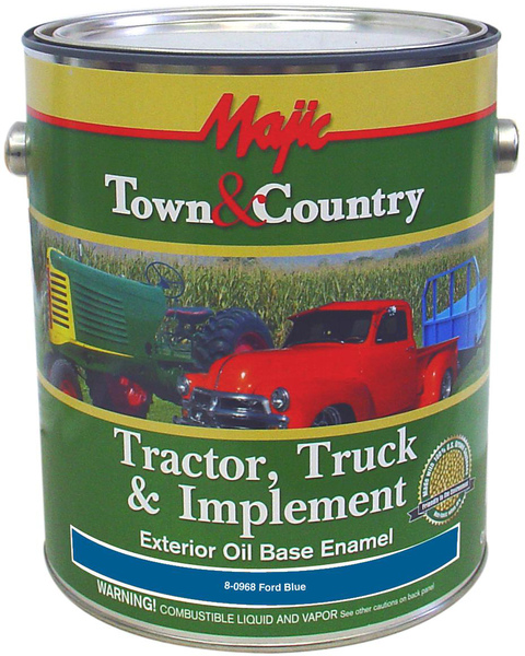 TRUE VALUE MFG COMPANY 8-0968-1 Majic Town & Country Tractor, Truck & Implement Enamel 1 Gal - Ford Blue