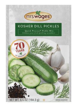 Mrs. Wages W622-J7425 Kosher Dill Pickles Quick Process Pickle Mix 6.5-oz