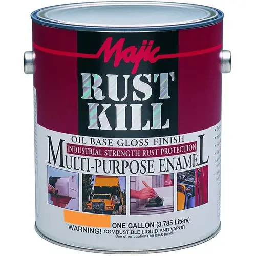 Rust Kill Oil Base Gloss Rust-Preventative Coating 1 Gal - Safety Orange