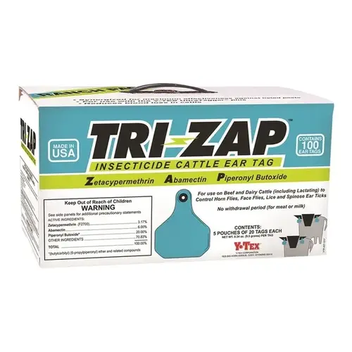 Tri-Zap Insecticide Cattle Ear Tags