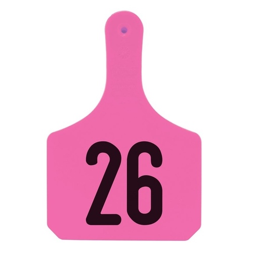 Y-TEX Y0524026 Y-Tex Numbered Cow Y-Tag Ear Tags - Pink - Numbered 26-50