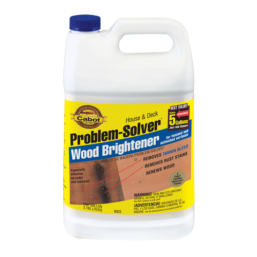 Problem-Solver 140.000.007 Wood Brightener, Liquid, Clear Blue, 1 gal - pack of 4