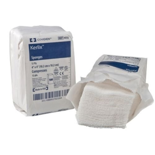 Kerlix Gauze Sponge 12-ply - 4" x 4" Pack of 100