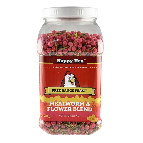 Free Range Feast for Chickens - Mealworms & Flower Blend 2-lbs