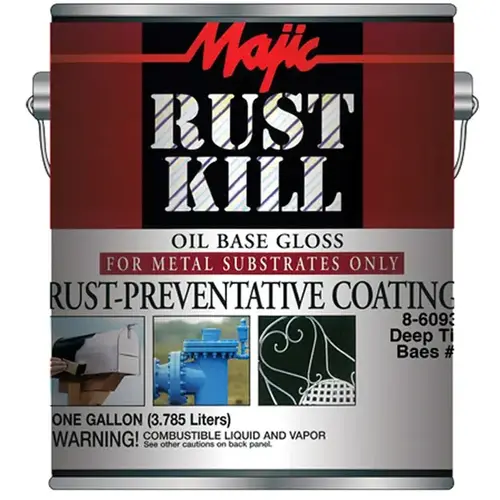 Rust Kill Oil Base Gloss Rust-Preventative Coating 1 Gallon - Deep Tint Base #3
