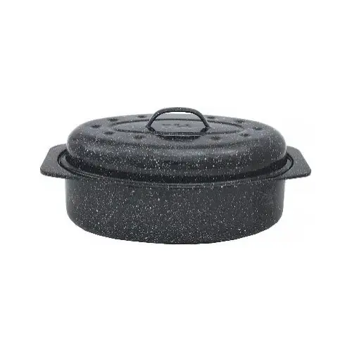 Granite Ware 319799 Granite Ware Covered Oval Roaster (Holds up to 5-7 lb Poultry/Roast) Black