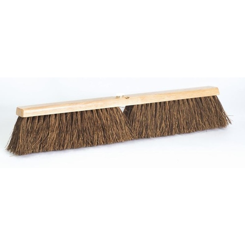 DQB 10703 Garage Sweep Palmyra Bristles 24" x 4" with Wood Block Head Brown