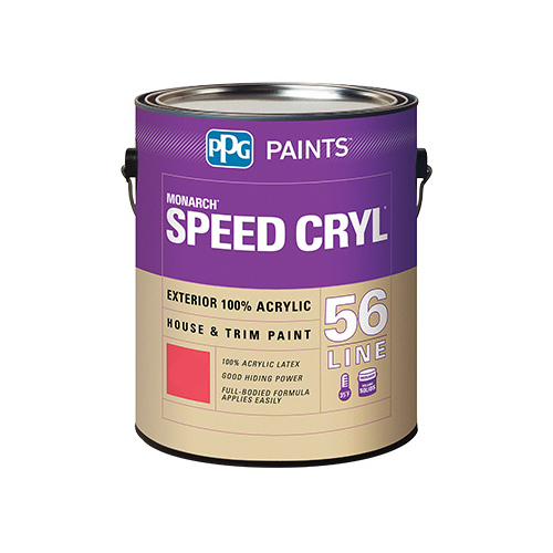 SPEED CRYL 56-510XI-01 Exterior Paint, Semi-Gloss, Pastel Base/White, 1 gal