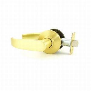 S Series Passage Neptune with 16-203 Latch 10-001 Strike Satin Brass Finish
