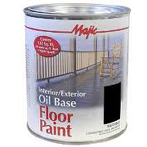 Black Interior Exterior Oil Base Floor Paint 1 Gallon